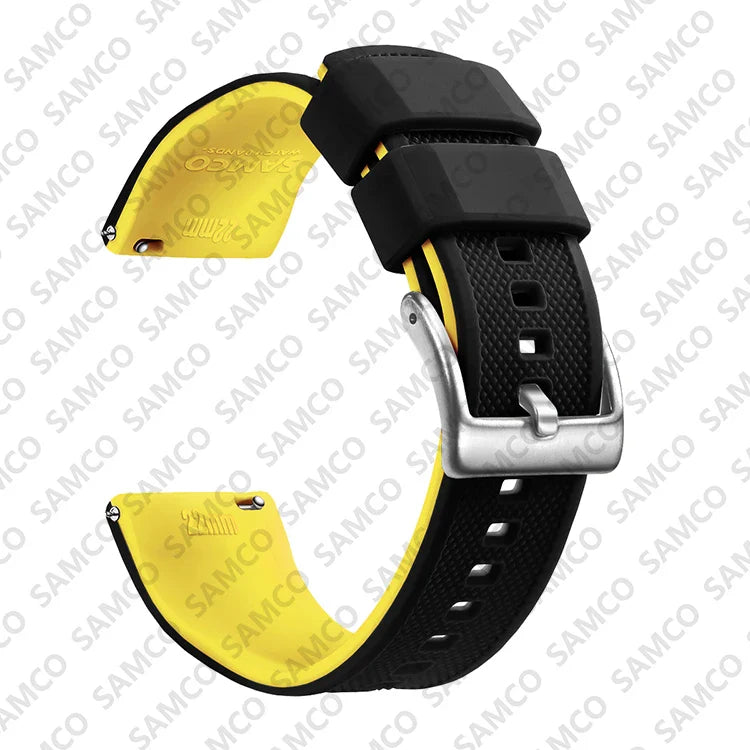 Premium Silicone Watch Band – Quick Release Rubber Strap, 18mm 20mm 22mm Replacement Watchband