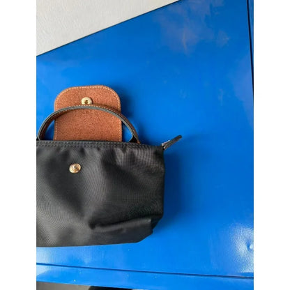 Y2K Nylon Handbag | Non-Punching Makeup Bag with Felt Lining, Portable Travel & Wallet Storage Bag