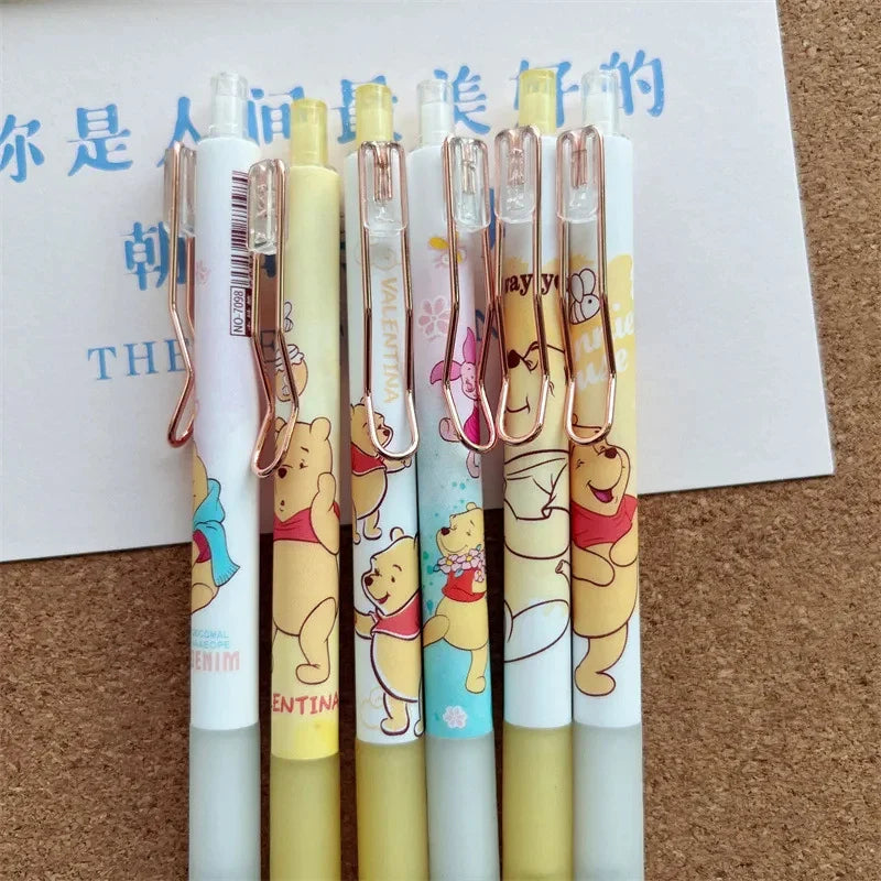 Anime Winnie the Pooh Gel Pen – 0.5mm Black Ink, Kawaii Student Stationery & Kids Gift