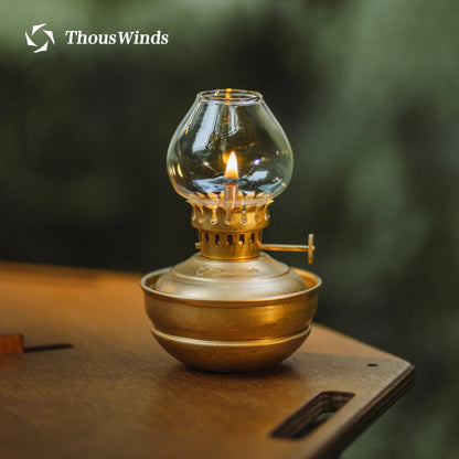 ThousWinds Luminara Mini Oil Lamp – Windproof Portable Retro Lantern with 20-Hour Burn Time for Camping and Hiking