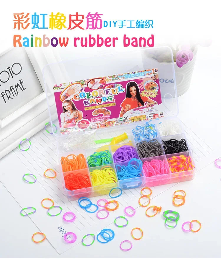 Creative Rainbow Loom Bands Set – Colorful DIY Rubber Bracelet Making Kit for Girls’ Crafts & Birthday Gifts