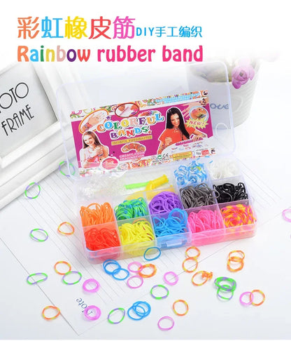 Creative Rainbow Loom Bands Set – Colorful DIY Rubber Bracelet Making Kit for Girls’ Crafts & Birthday Gifts