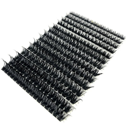 HBZGTLAD 280Pcs 3D Mink Eyelash Clusters Set – Handmade 10D 60D 80D Natural Style False Eyelashes Extension Bundle Pack