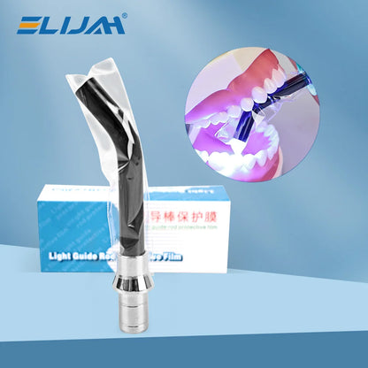 200PCS Denspay Disposable Light Guide Rod Covers – 18x67mm Protective Film Sheath for Dental Curing Light