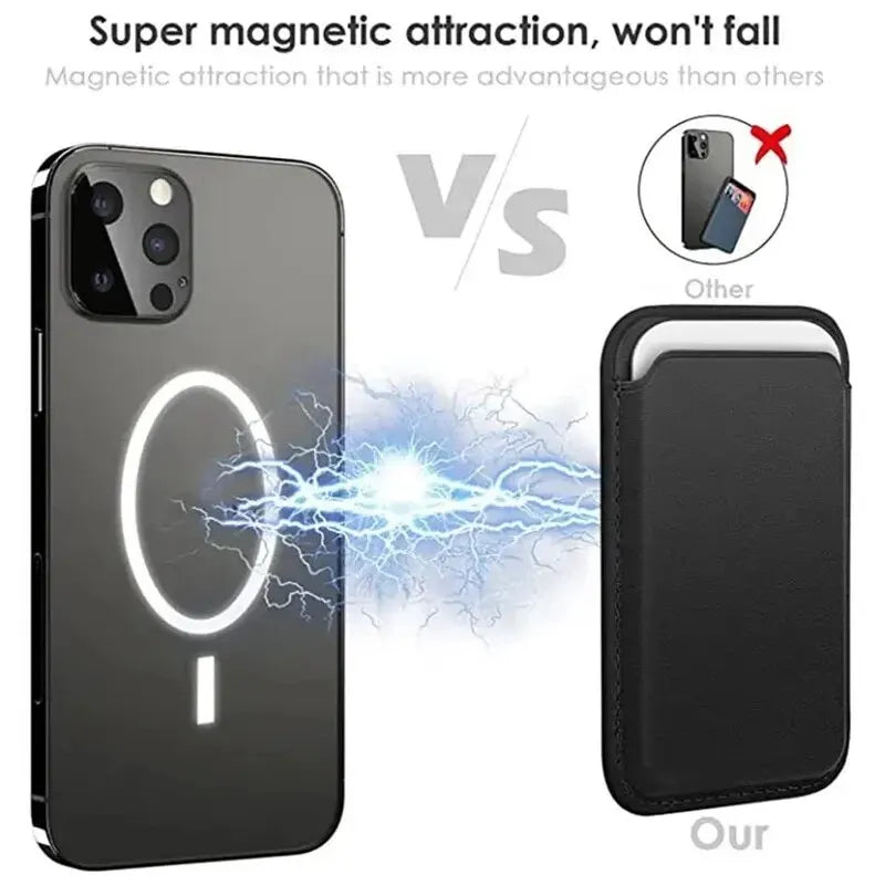 Leather Wallet Case for iPhone 15 Pro Max - MagSafe Wallet Compatible for iPhone 14 13 12, Card Holder with MagSafe Magnet