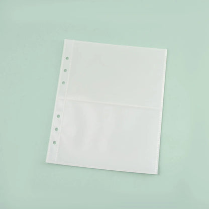 A5/A6/A7 Transparent File Holder Set – 10pcs 6-Hole Loose Leaf PVC Binder for DIY Document Storage