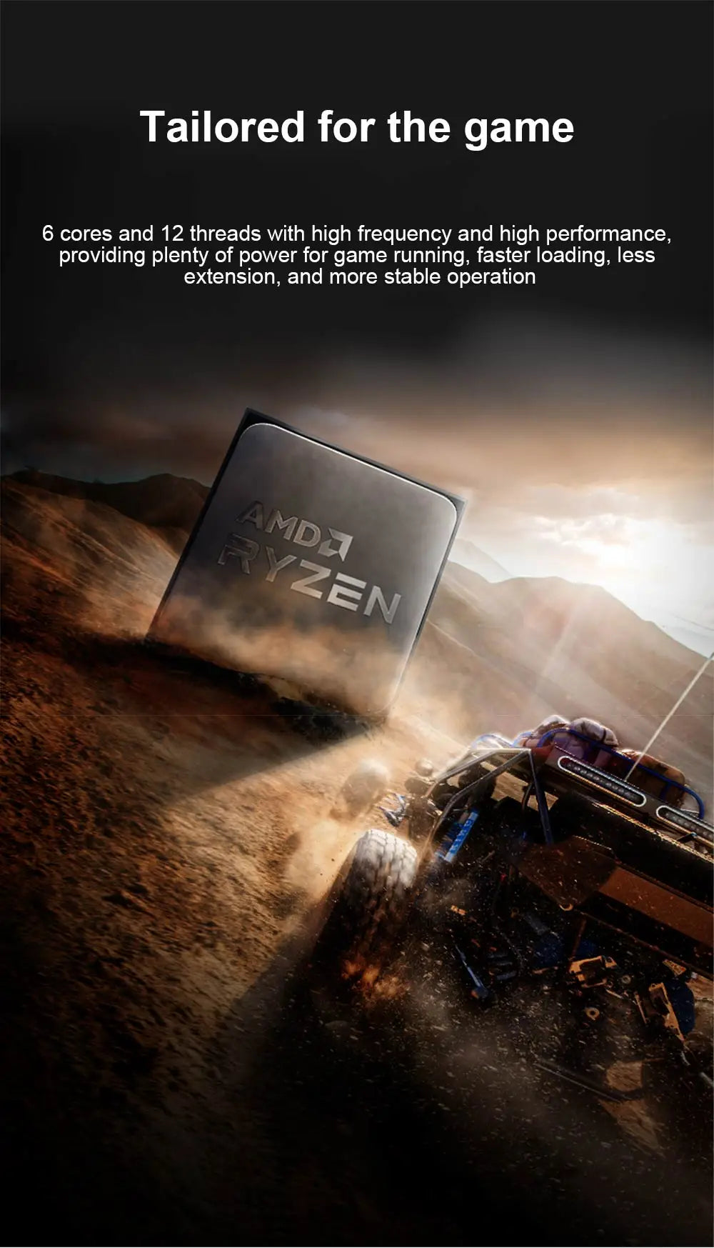 AMD Ryzen 5 5600 CPU Processor - 6-Core, 12-Thread, 3.5GHz, 32MB L3 Cache, 7NM, Socket AM4 (No Fan)