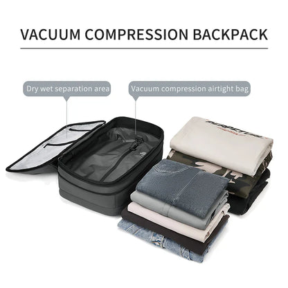 Men's Travel Backpack – Vacuum Compression, 17-Inch Laptop Backpack, Large Capacity Business & School Backpack, Expanded Hiking Bag