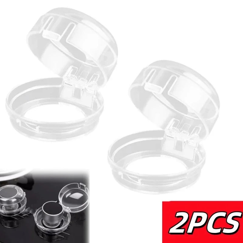 Child Safety Stove Knob Covers - Universal Plastic Gas Oven Lock Protectors (2, 4 or 8 Pack)