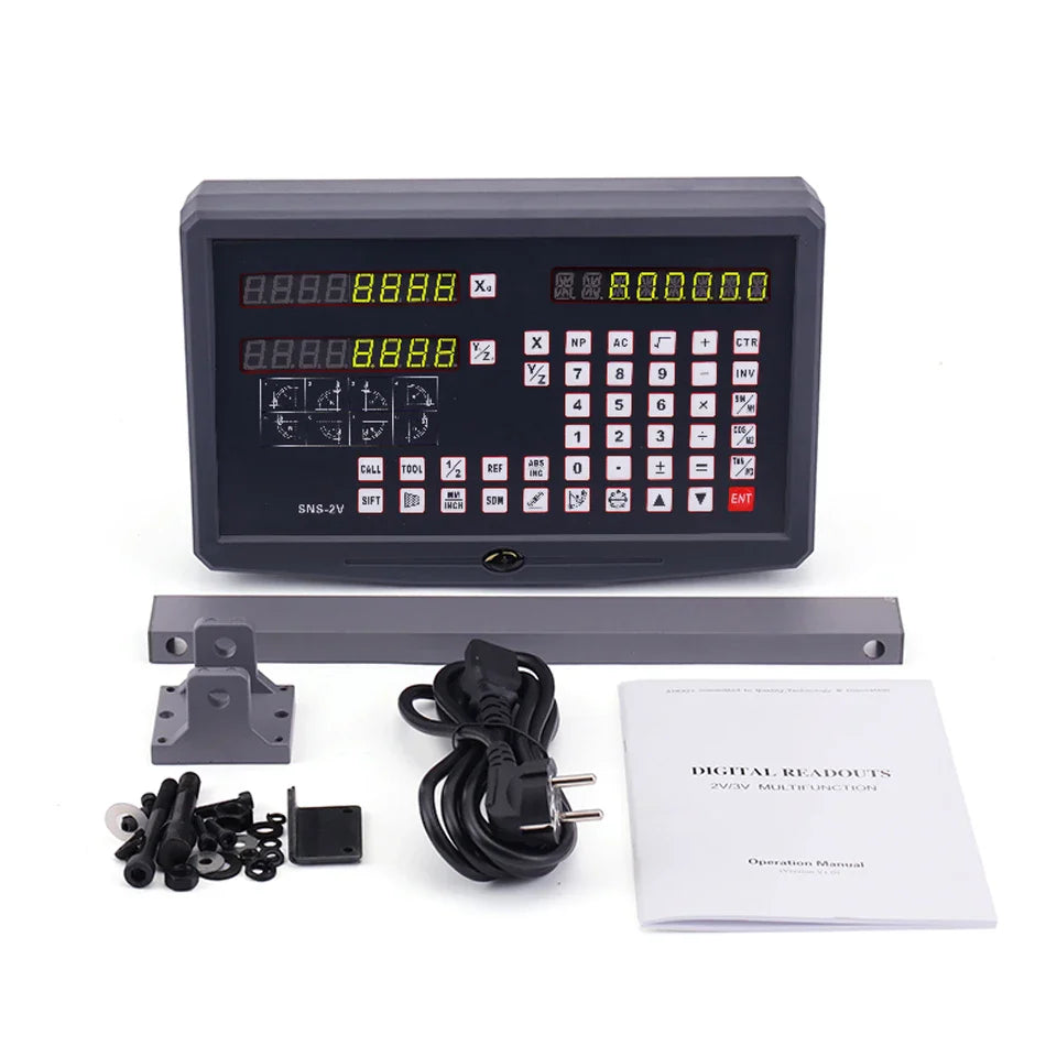 SNS-2V/3V 2-3 Axis DRO Digital Readout — TTL Signal Display for Lathe, Milling & CNC Boring Machines (80V-250V)