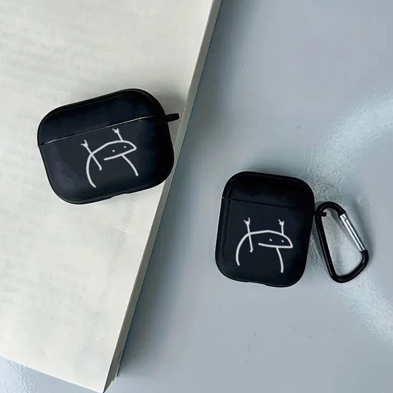 Stylish Black & Clear AirPods Case – Protective Cover for AirPods 2, 3, 4, Pro & Pro 2 | Gift for Boyfriend