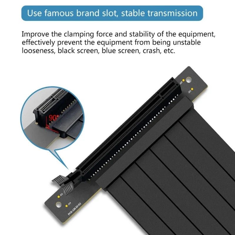 PCIe X16 GPU Riser Cable - High Speed Flexible Graphics Card Extension Adapter