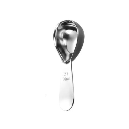 Stainless Steel Coffee Measuring Spoons — Graduated 15ml & 30ml Scoop for Beans, Tea, Sugar & Barista Tools