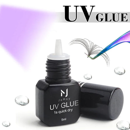 JOMAY UV Eyelash Extension Glue – 0.1s Fast-Drying, Strong & Long-Lasting Adhesive