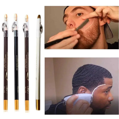 Men’s Beard & Hairline Pencil with Sharpener – Barber Shape Accessory & Eyebrow Makeup Pen