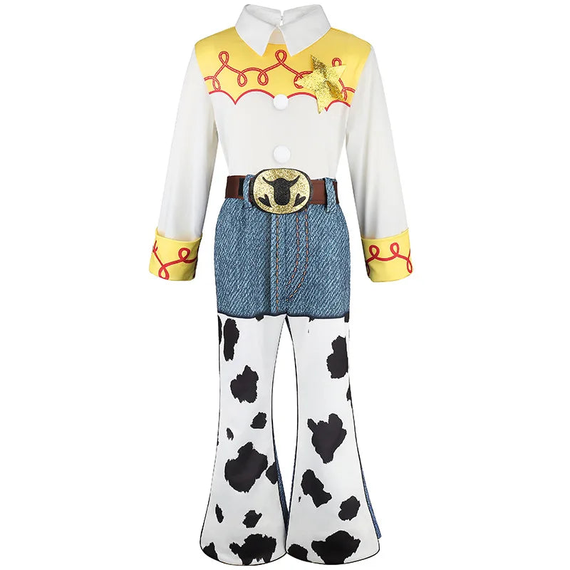 Toy Story Kids Costume - Jessie, Buzz & Woody Halloween Cosplay Jumpsuit for Girls & Boys, Carnival Outfit