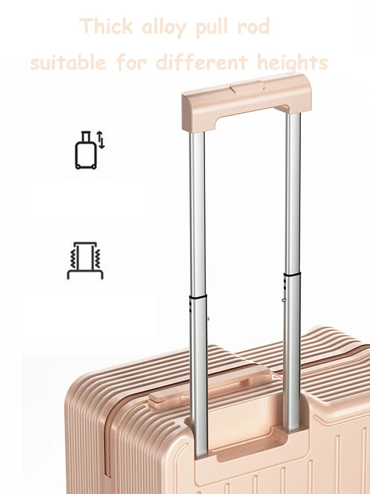 2024 Kids 20-Inch Travel Suitcase – Mini Luggage with Six Wheels, Sitting & Riding Feature, Folding Foot Pedal