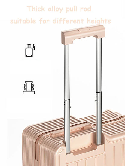2024 Kids 20-Inch Travel Suitcase – Mini Luggage with Six Wheels, Sitting & Riding Feature, Folding Foot Pedal