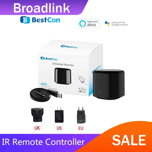 Bestcon RM4C Mini Universal WiFi IR Remote – Works with Alexa & Google Assistant for AC Control