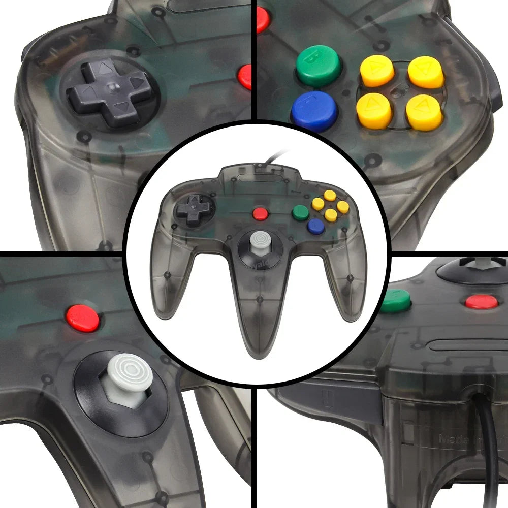 2PCS Wired Gamepad for N64 – Classic Retro Joystick Controllers for Nintendo 64 Gaming Accessories