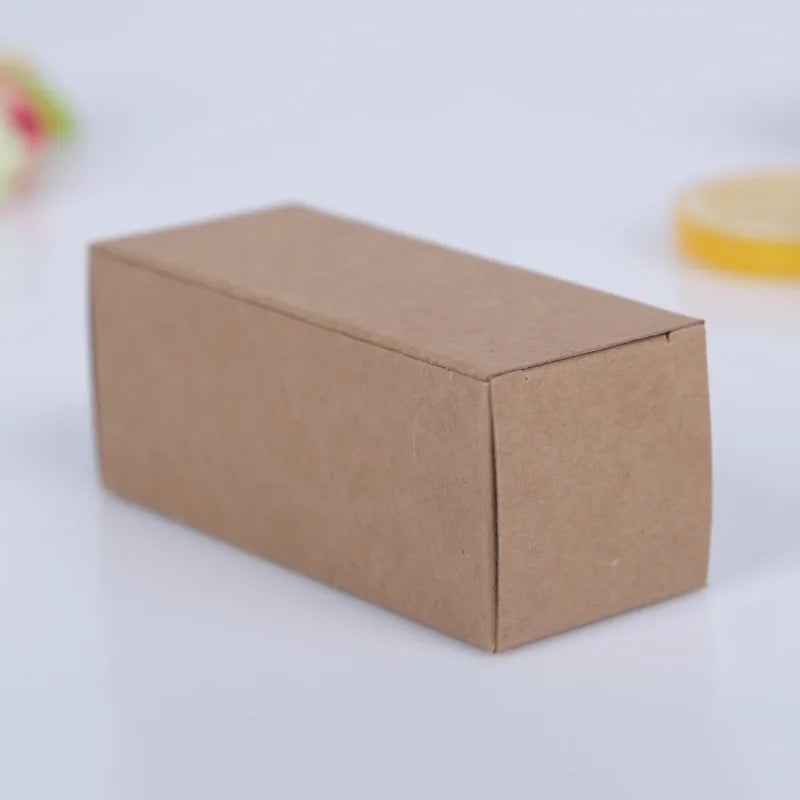 50pcs White & Black Kraft Paper Tube Boxes – Blank Cardboard Packaging for Essential Oils & Cosmetics