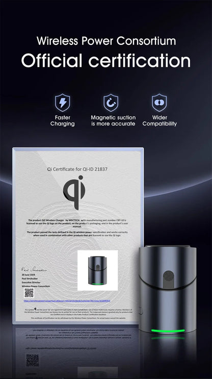 Truly Qi2 3-in-1 MagSafe Magnetic Touch Wireless Charger — Fast Charging Dock for iPhone, Android, Apple Watch & AirPods