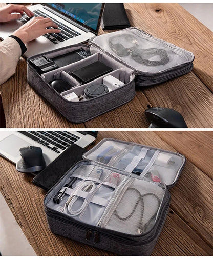 Waterproof Travel Cable Organizer Bag – Portable Digital Storage Pouch for Electronic Accessories