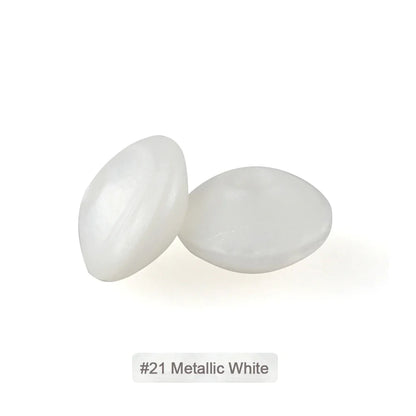 100/50/20Pcs Silicone Lentil Beads - 12mm BPA Free Loose Spacer Beads for DIY Jewelry Making Bracelets Necklaces Keychains