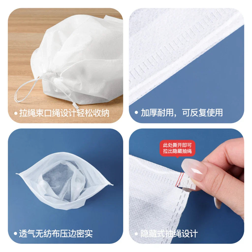 10-Piece Shoe Storage Bag Set: Closet Organizer, Non-Woven Travel Portable Waterproof Pouches - Clothing Classified Hanging Bags