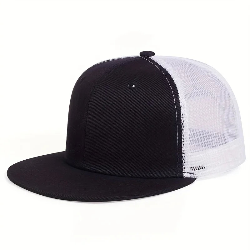 Fashion Mesh Baseball Cap – Camouflage Solid Color Snapback Trucker Hat for Outdoor Sports
