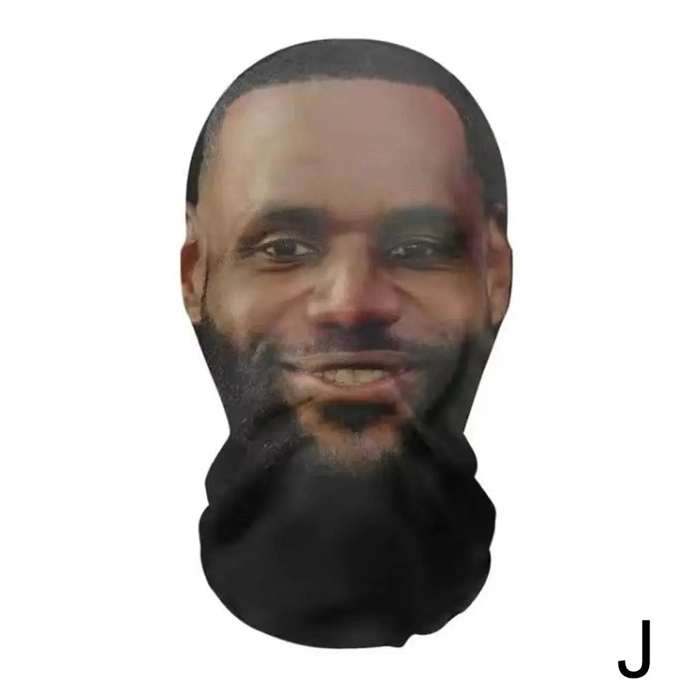 3D Balaclava Mask Hat - Seamless Kanye Face Mask for Pranks, Celebrity Hip Hop Hood Headgear