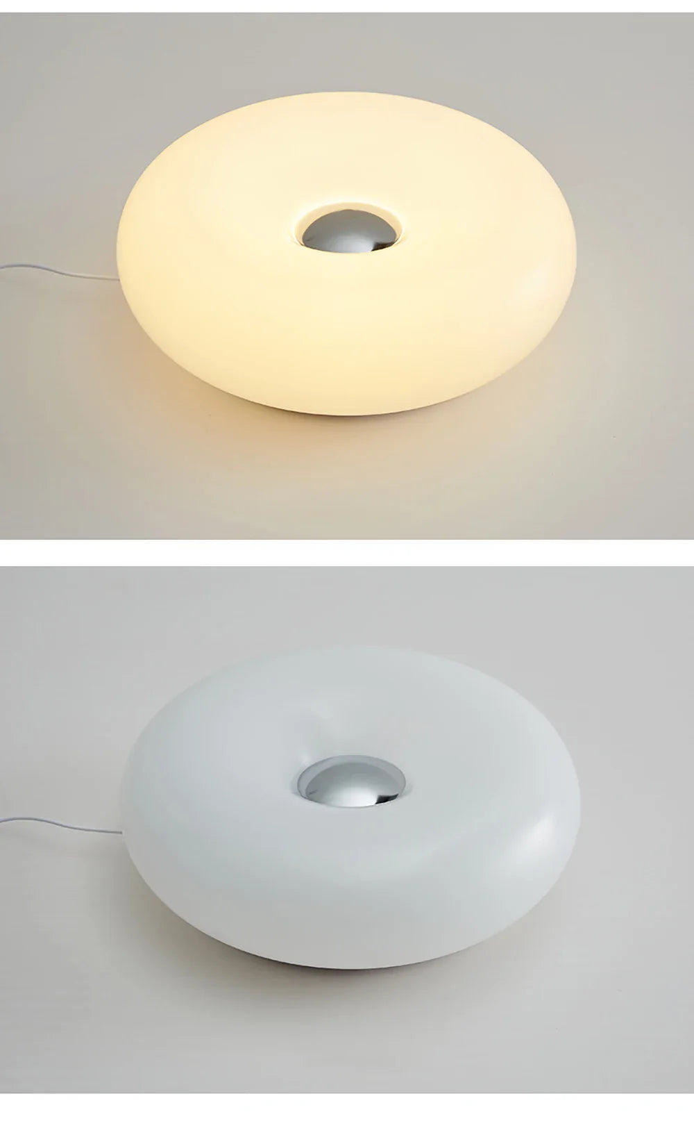 Bauhaus USB Table Lamp - Donut-Shaped Ambient Light for Bedroom, Living Room, & Dining Room Decoration