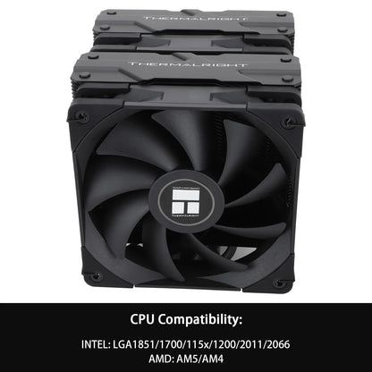 Thermalright Peerless Assassin 120 ARGB CPU Air Cooler – High Performance Dual Tower Cooler for Intel LGA1851/1700/1200/115X & AMD AM4/AM5 Black Edition