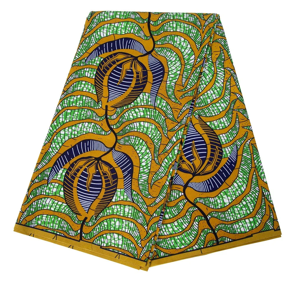 Bintarealwax Ankara Fabric - Wholesale Polyester Sewing Material for Women's Party Dresses FP6390