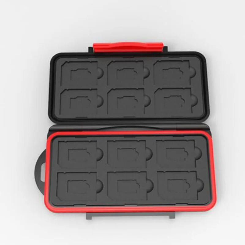 Water-Resistant Memory Card Case – Durable SD & Micro SD Holder, 12-Slot Cards Box Wallet for DS Games