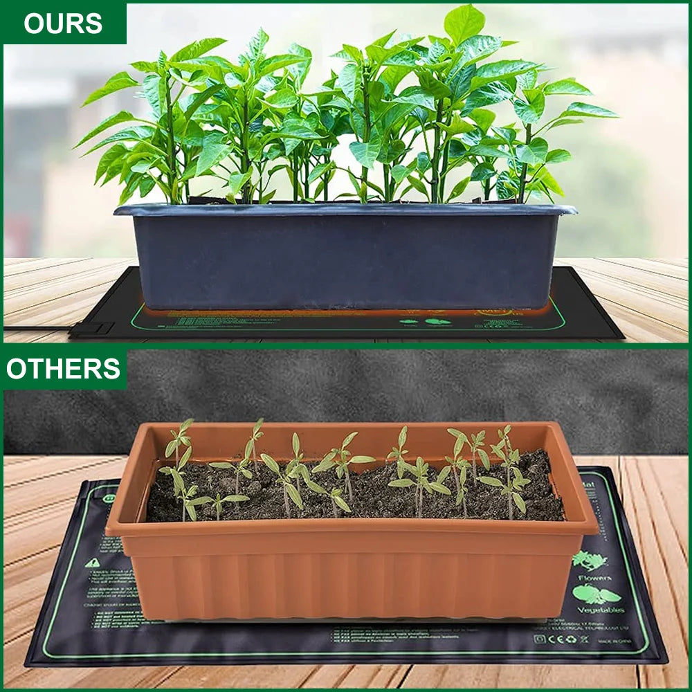 Seedling Heat Mat for Indoor Plants - Waterproof Germination Heating Pad, Available in 10/25/50CM, Ideal for Propagation & Cloning, with EU/US/AU/UK Plug Options