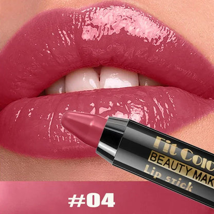 Moisturizing Crayon Lip Gloss Stick – Velvet Long-Lasting, Waterproof Jelly Tint Lipstick & Liner Pen