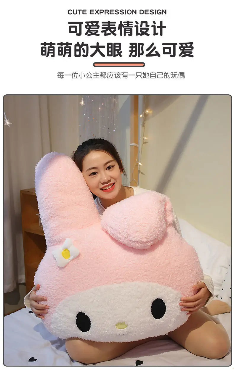 Sanrio My Melody & Kuromi Plush Dolls – Cute Soft Stuffed Animal Pillow, Cartoon Plush Toy for Girls’ Birthday & Christmas Gifts
