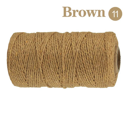 2mm 100M Macrame Cotton Cord – Twine Thread for DIY Crafts, Wall Hangings, Bohemian Wedding & Home Decor