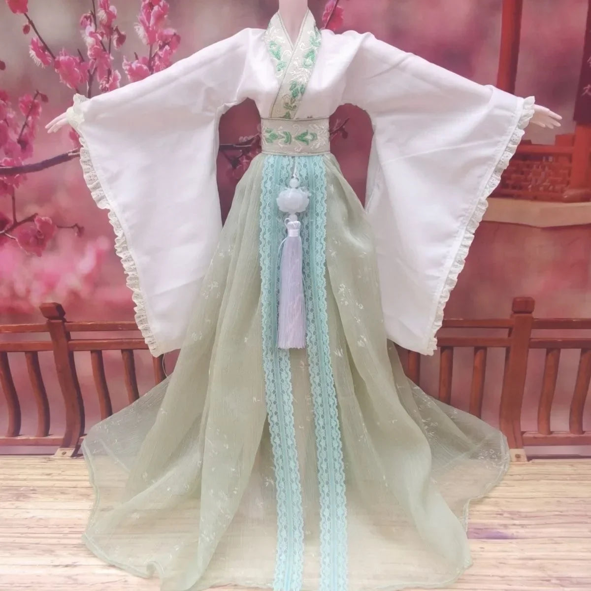 1/3 BJD Doll Hanfu Outfit – Ancient Style Long Skirt Fairy Dress for 60cm Princess Dolls, Accessories Only (No Doll)