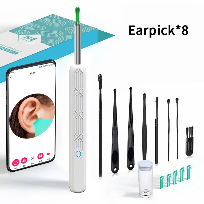 2025 Wireless Smart Earpick – HD Camera Ear Wax Cleaner with 6 LED Lights for iOS & Android