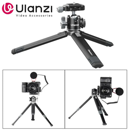 Ulanzi MT-24 Vlog Lite Metal Tripod – Extendable Monopod with Ballhead, Cold Shoe, Arca Quick Release, 1/4" Mount, 2.5KG Max Load