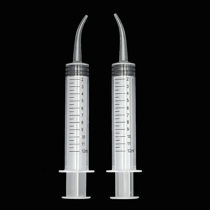 Elbow Syringe Bird Feeding Tool - 12ml Needleless Plastic Medicine Feeder for Pigeon Chick Hand Feeding