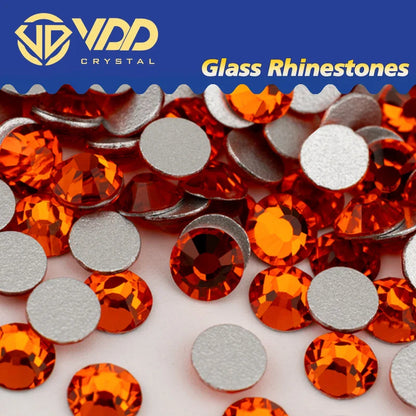 VDD SS4–SS30 Glass Crystal Rhinestones – High Quality Flatback Glitter Strass Stones for Nail Art, DIY Crafts & Decoration