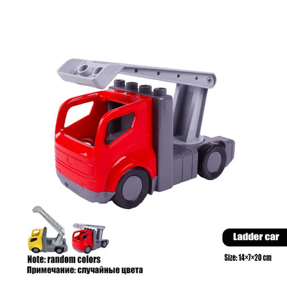 New Large Building Blocks Toys – Cartoon Princess Carriage, Car & Airplane Vehicle Models, Big Bricks Gift for Kids