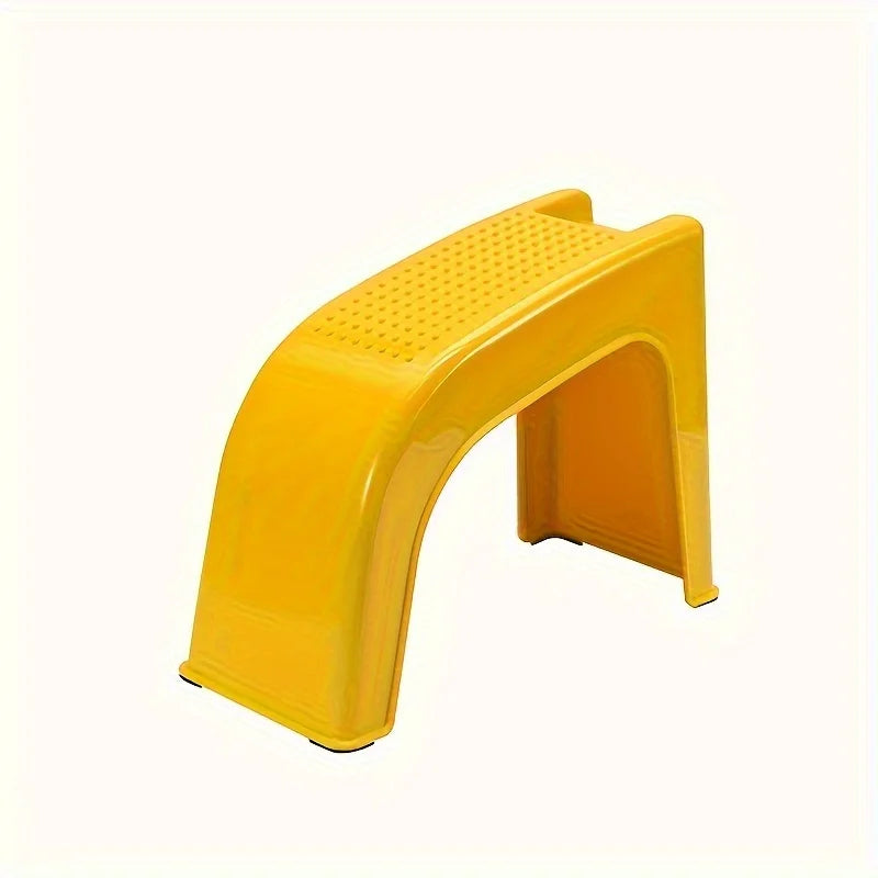 Manicure & Pedicure Foot Stool – Anti-Skid Plastic Stand with Grooves for Toenail, Leg & Shower Foot Support