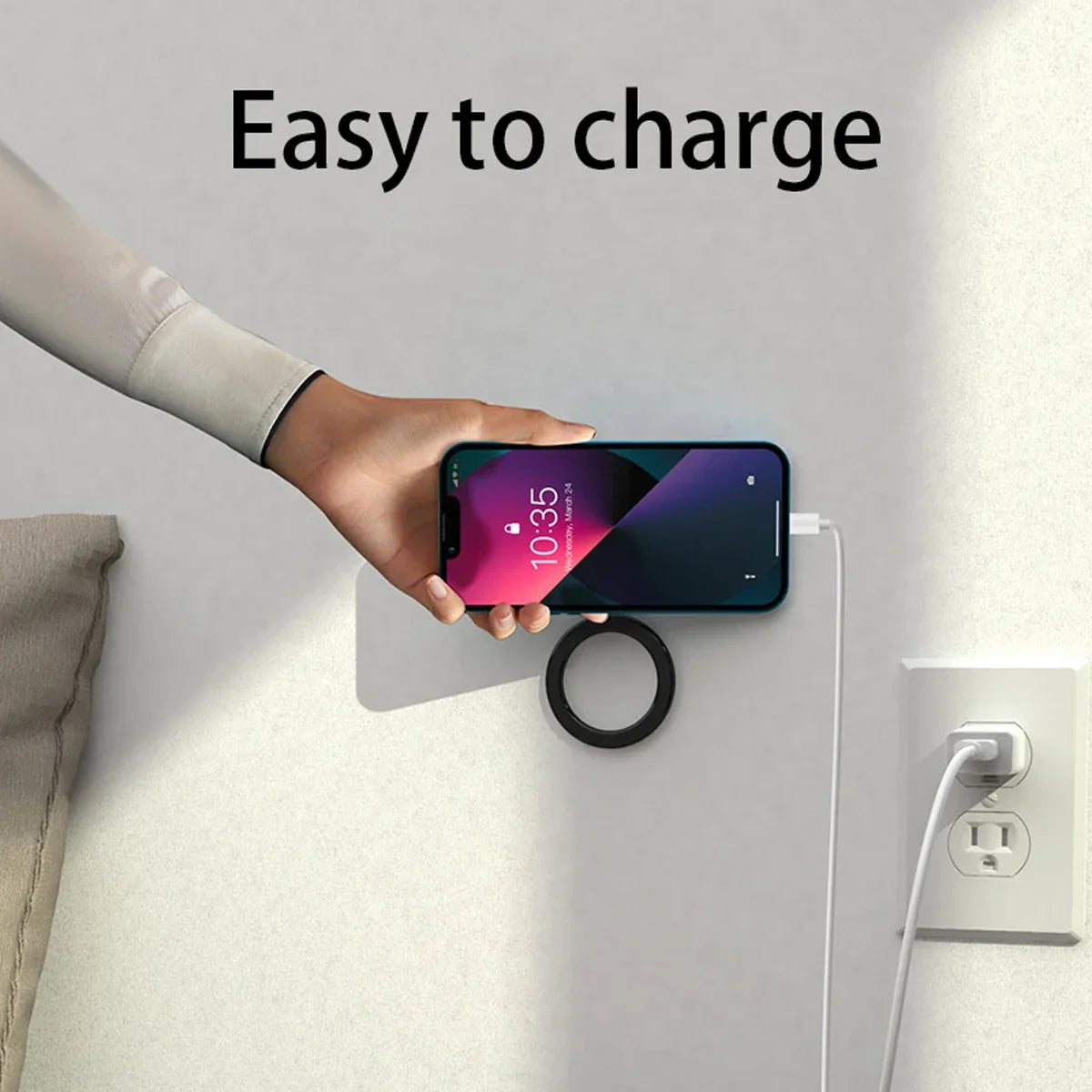 Magnetic Ring Holder for iPhone 14/13/12 – MagSafe Phone Stand & Wall Mount, Universal Car & iPad Holder