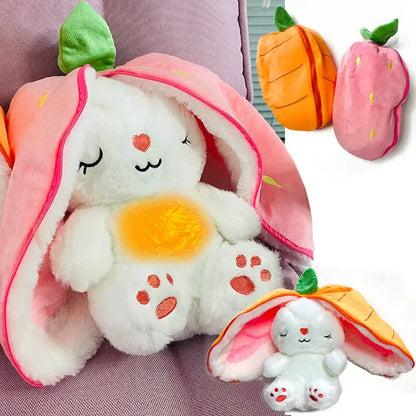 Cute Music Luminous Breathing Bunny Plush Doll – Motion Light Baby Sleeping Toy Soft Cartoon for Early Childhood