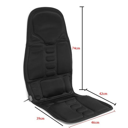 Car Electric Massage Chair Pad – Heating & Vibrating Back Massager Cushion for Home & Office Lumbar Pain Relief with Remote Control