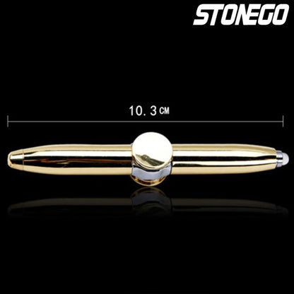 De-Stress with STONEGO Spinner Pen - Gyroscope Decompression Light Ball Pen Shaped Finger Gyro for Relaxing Writing Experience
